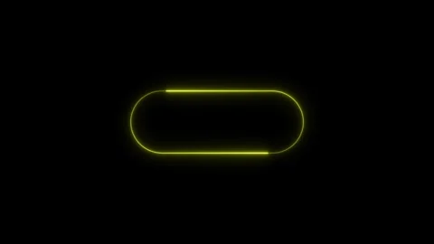 Yellow neon glowing frame animation minimal rounded rectangle button outlin.. Stock Footage 334829661