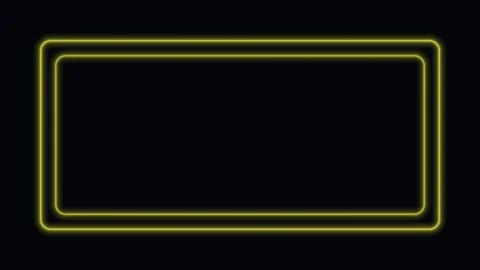 Yellow neon glowing frame border background flowing loop 스톡 동영상 342641169