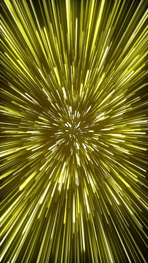 Yellow neon lasers loop moving at fast speed, glowing moving streams of light. Stock Footage 270231254