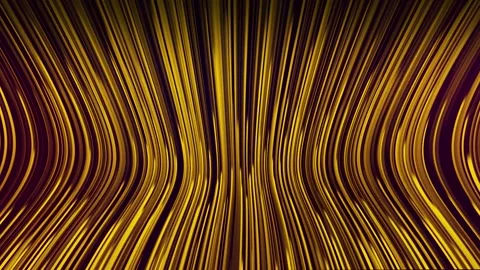 Yellow neon lines moving from bottom to top over a dark background Stock Footage 308222562