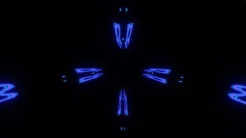 Yellow neon psychedelic patterns in a seamless loop. Stock Footage 289132216