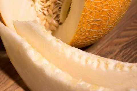 Yellow netted melon Stock Photos