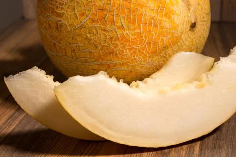 Yellow netted melon Foto stock