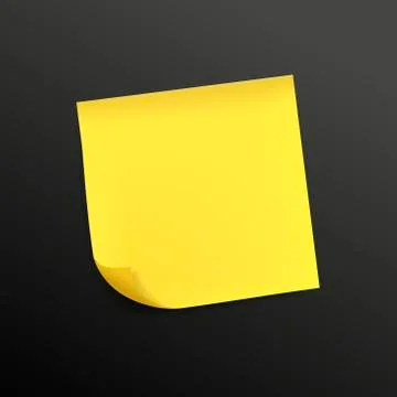 Yellow note paper Stock Illustration
