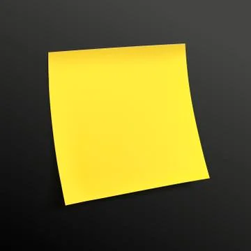 Yellow note paper Stock Illustration