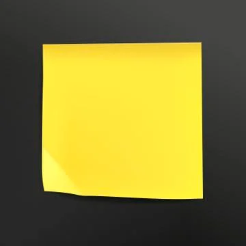 Yellow note paper Illustrazione stock