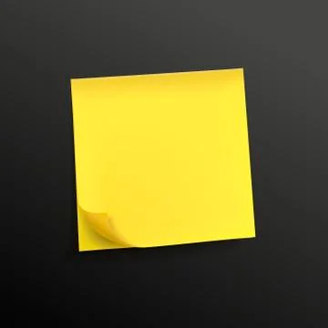 Yellow note paper Stock Illustration