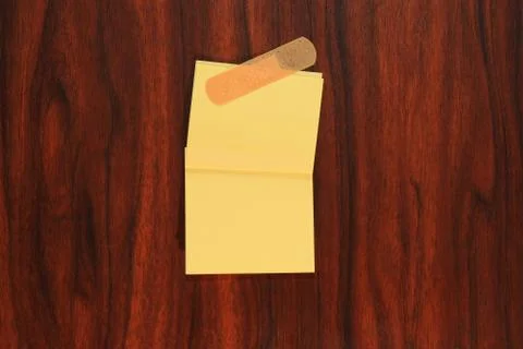 Yellow note paper Stock Photos