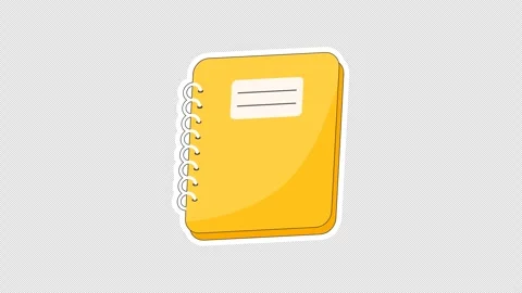 Yellow notebook 스톡 동영상 336226578