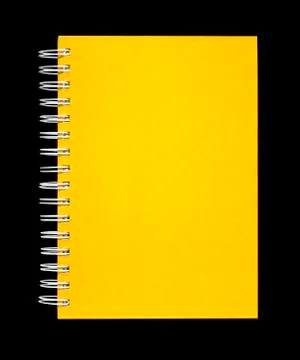 Yellow notebook isolated Stock Photos