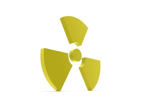 Yellow nuke symbol Stock Illustration