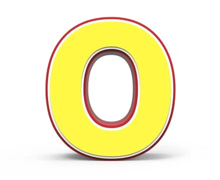Yellow number 0 Stock Illustration