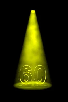 Yellow number 60 Stock Illustration