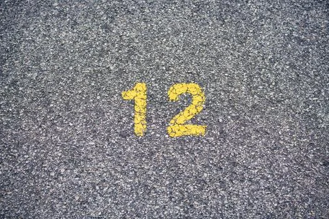 Yellow number Stock Photos