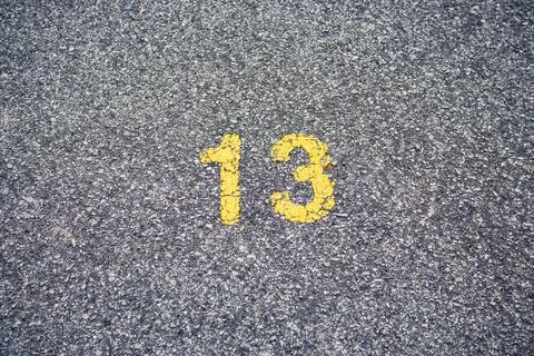 Yellow number 库存照片