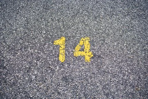 Yellow number 库存照片