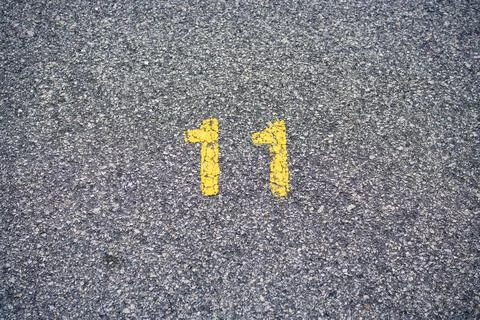 Yellow number 库存照片