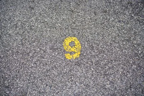 Yellow number 库存照片