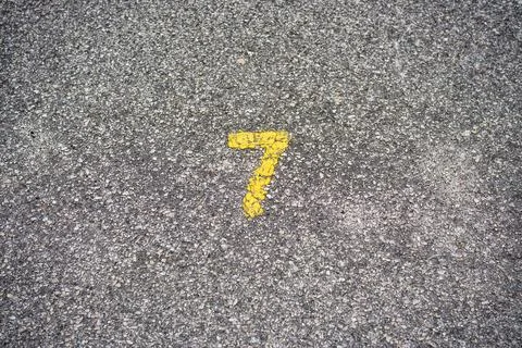 Yellow number Stock Photos