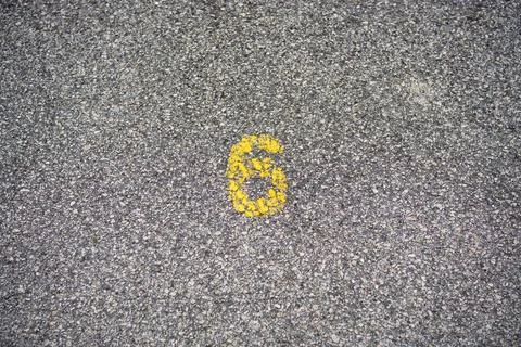 Yellow number Stock Photos