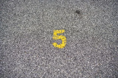 Yellow number Foto stock