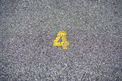 Yellow number Foto stock