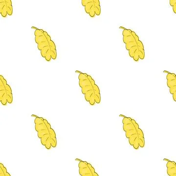 Yellow oak leaf pattern seamless vector 스톡 일러스트