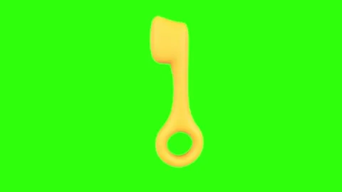 Yellow object isolated on green background Stock-Footage 306863300