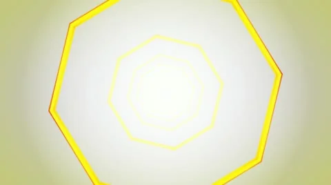 Yellow octagon tunnel Stock Footage 20509247
