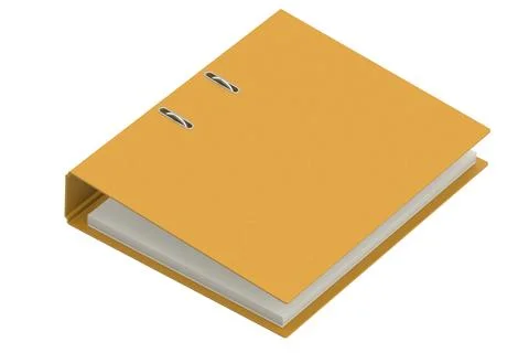 Yellow office file folder isolated Stock Illustration