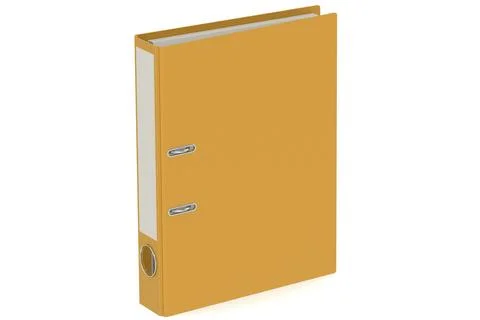 Yellow office file folder isolated Illustrazione stock