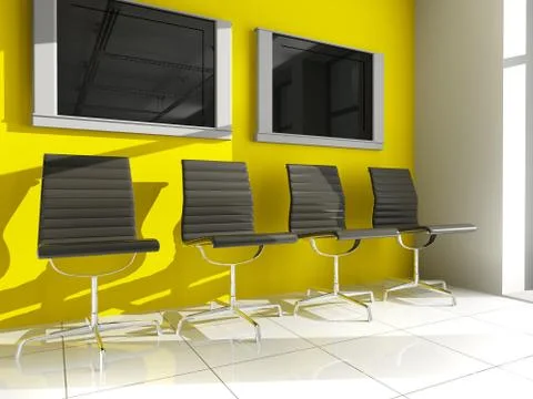 Yellow office Stock Illustration
