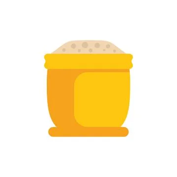 Yellow open bag of construction sand or cement mix for building Ilustración de archivo