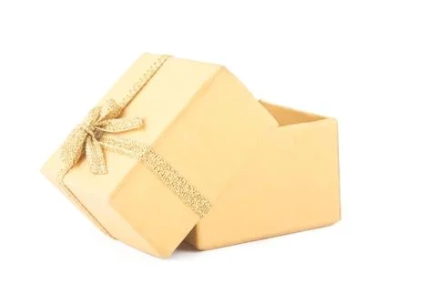 Yellow opened box Stock Photos