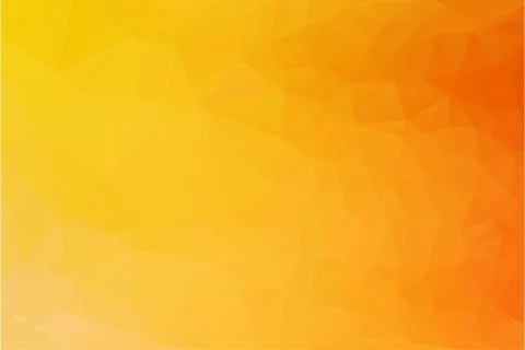 Yellow &amp; Orange Abstract Low Poly Gradient Polygonal Background Vector Stock Illustration