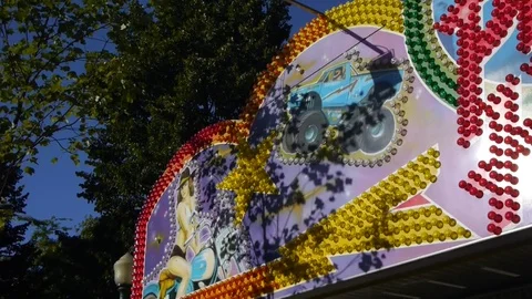 Yellow, orange and red light bulbs Stock Footage 79790830