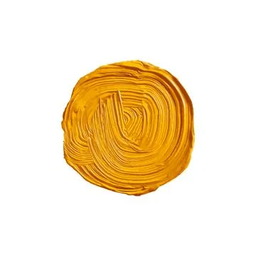 Yellow orange circle paint stroke. Vector illustration Stock Illustration