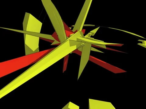 Yellow Orange Crystal Shards Stock Footage 1071657