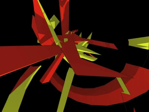 Yellow Orange Crystal Shards Stock Footage 1071659