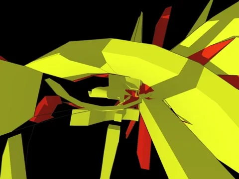 Yellow Orange Crystal Shards Stock Footage 1071663