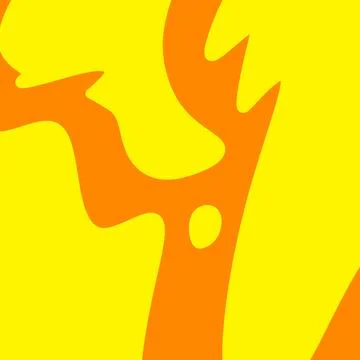 Yellow Orange Flowing Organic Shape Background Stock Illustration