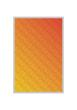 Yellow with orange gradient and pattern background frame vector design Illustrazione stock