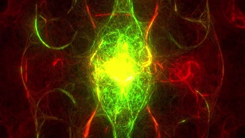 Yellow Orange Green Glitch Core Symmetry Stock Footage 326725190