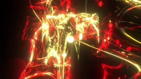 Yellow Orange Light Rings Stock Footage 326717755