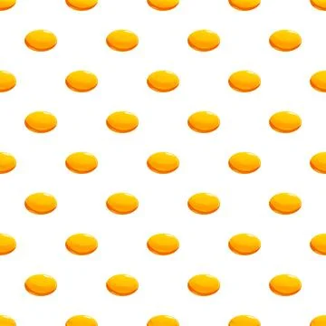 Yellow orange ovals seamless repeat pattern Illustrazione stock