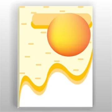 Yellow orange page Stock Illustration