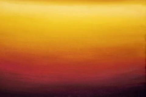 Yellow orange red purple gradient hand-drawn acrylic painting Ilustração Stock
