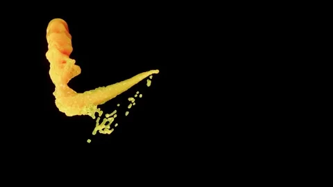 Yellow orange splash juice liquid fresh bg super slow motion 000 FPS Stock Footage 337241061