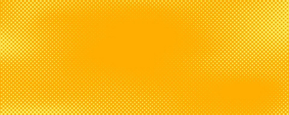 Yellow orange square halftone pattern. Retro comic gradient background. Square 스톡 일러스트