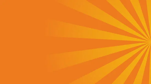 Yellow orange sunburst seamless loop animation with gradient radial rays side. Stock-Footage 334341061